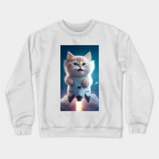 rocket kitten Crewneck Sweatshirt